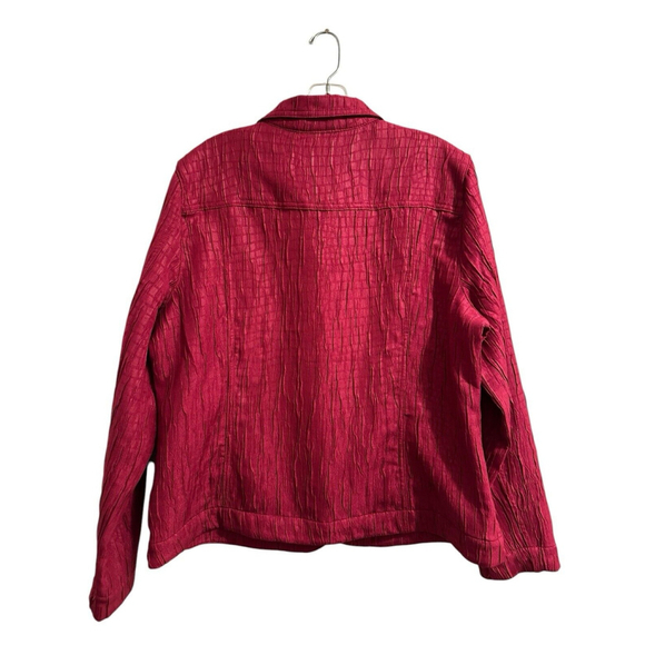 Christopher Banks Blazer Button Jacket Womens Large Fuchsia Pink Long Sleeves - Picture 3 of 12